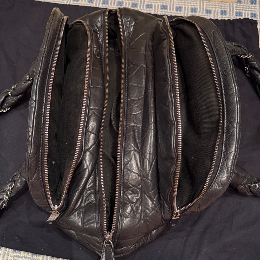 Authentic CHANEL Lady Braid Bowler Bag - Black Quilted Lambskin - Picture 9 of 9